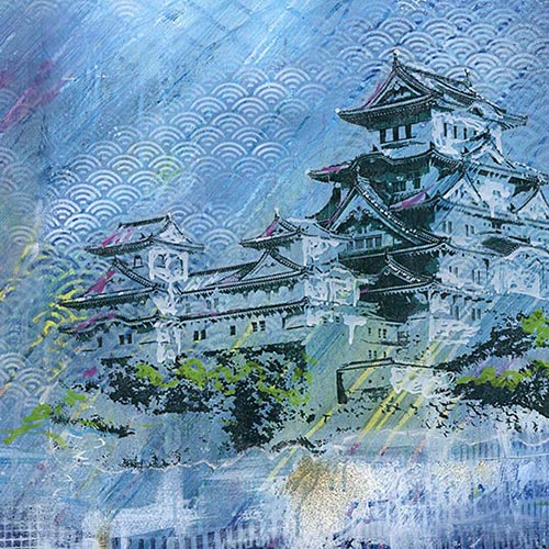 Malerei Oliver Ende Himeji-Castle