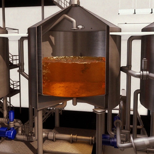 3D Animation Oliver Ende Bierbrauen Wuerzepfanne innen